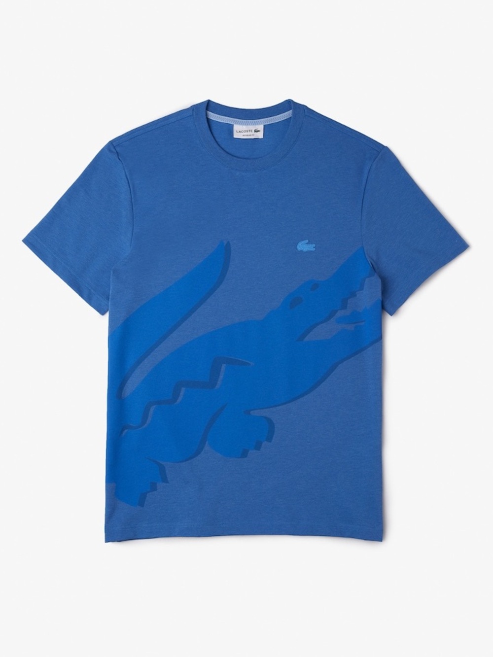 Lacoste kids Crocodile Print Crew Neck Stretch Organic Cotton T-Shirt